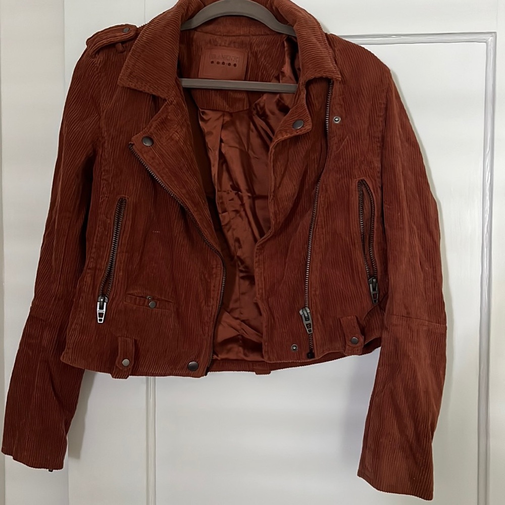 Blank NYC corduroy cropped Moto jacket